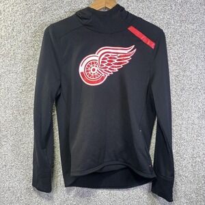 Detroit Red Wings Hoodie Mens Small Black NHL Hockey Fanatics Authentic Pro